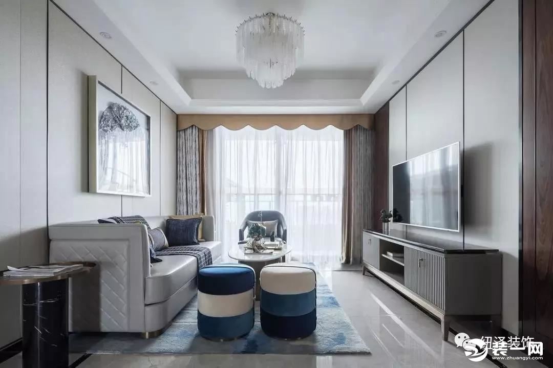 花语城103平米混搭风格设计 客厅