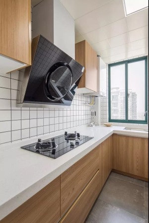 122平米三居室日式muji风格装修效果图之厨房装修