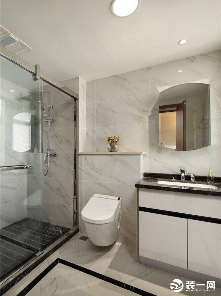 小居室有淋浴房的卫生间设计装修效果图