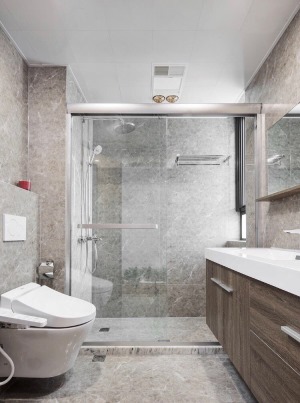 小居室有淋浴房的卫生间设计装修效果图