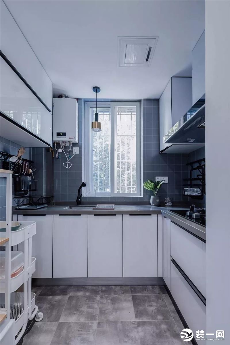 55平米小户型莫兰迪装休息风格效果图之厨房装修