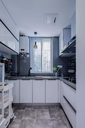 55平米小户型莫兰迪装休息风格效果图之厨房装修