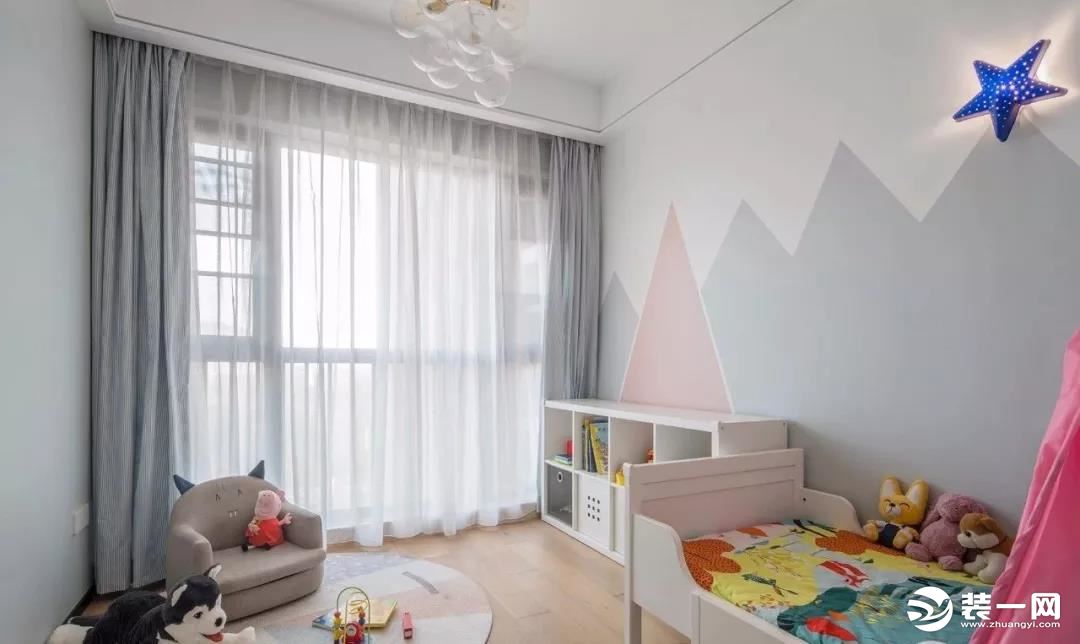 128平三居室现代轻奢装修风格效果图之儿童房装修