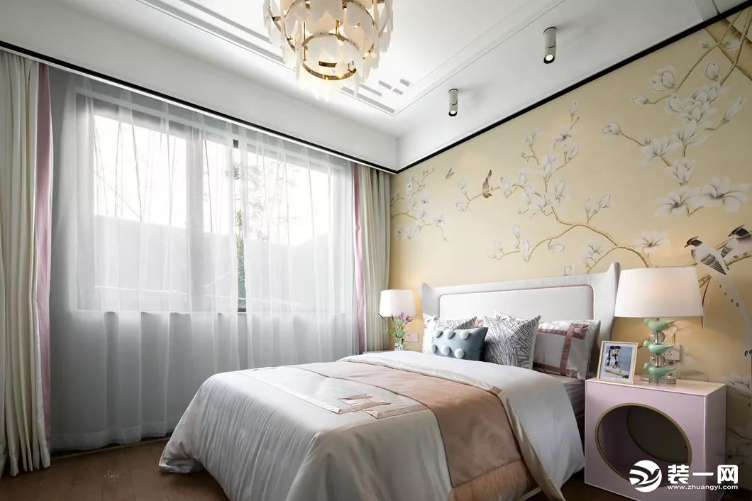180平大户型现代新中式装修效果图之卧室装修效果
