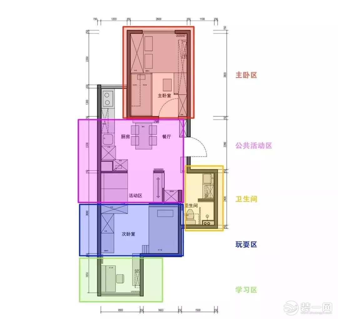 45平米小户型学区房户型图