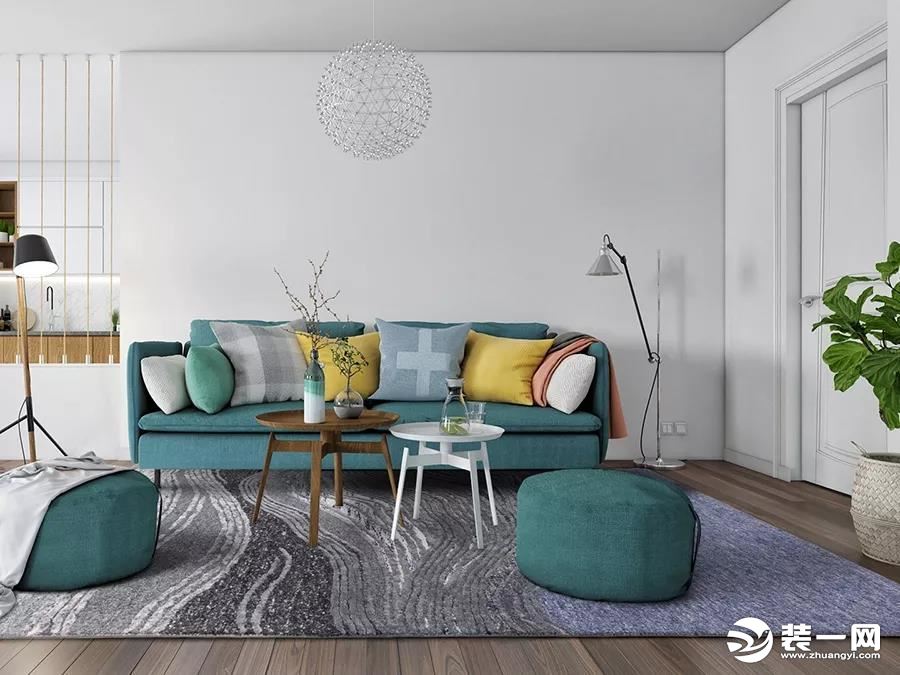 现代风格地毯客厅装饰效果图