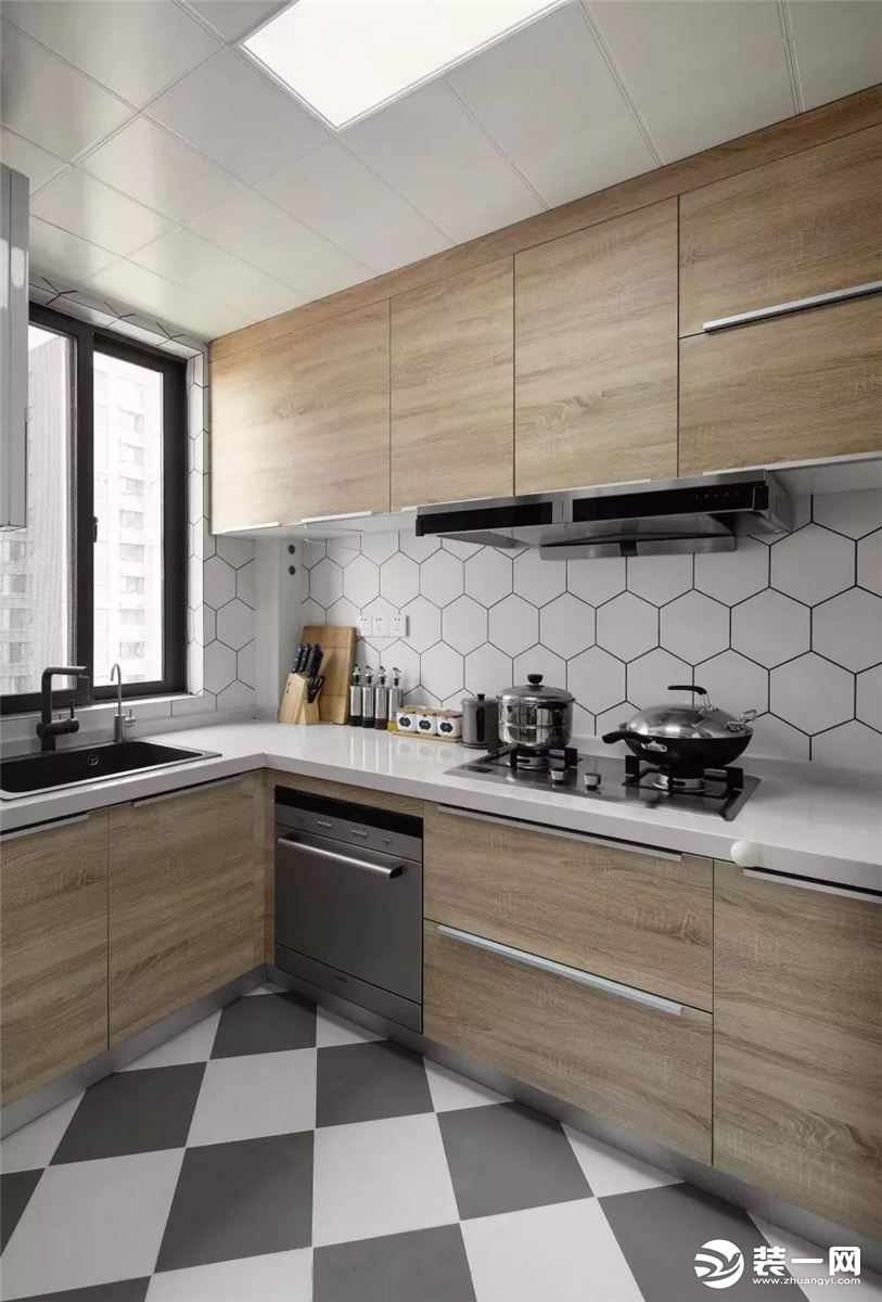 120㎡北欧风格一居室厨房装修效果图