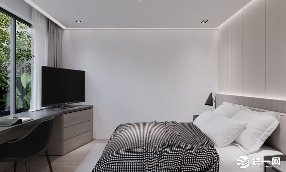 现代极简风格设计效果图 卧室