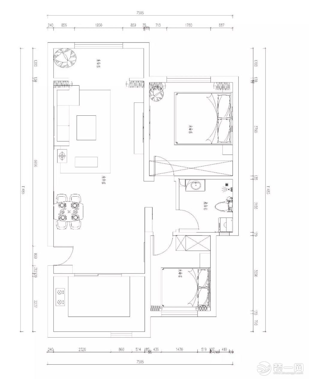 96平装修设计户型图