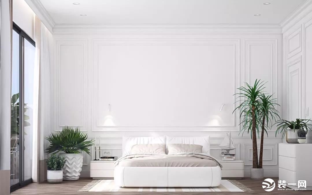 二居室客厅大白墙装饰