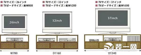 新房装修电视柜家具尺寸效果图