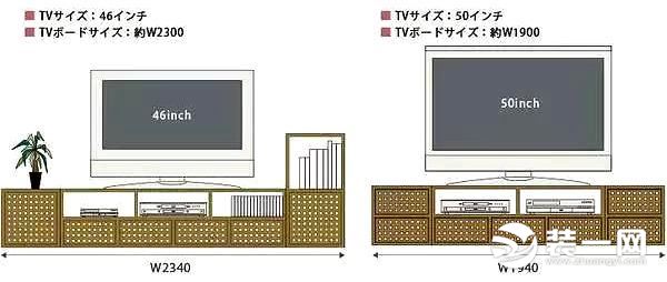 新房装修电视柜家具尺寸效果图