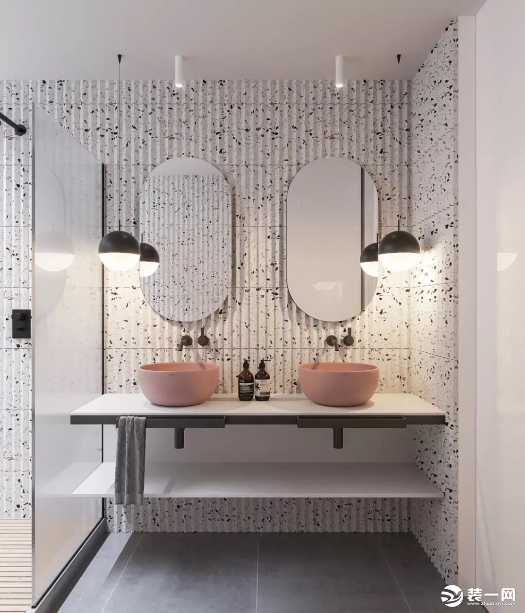 简欧卫生间浴室台盆柜效果图 – 设计本装修效果图