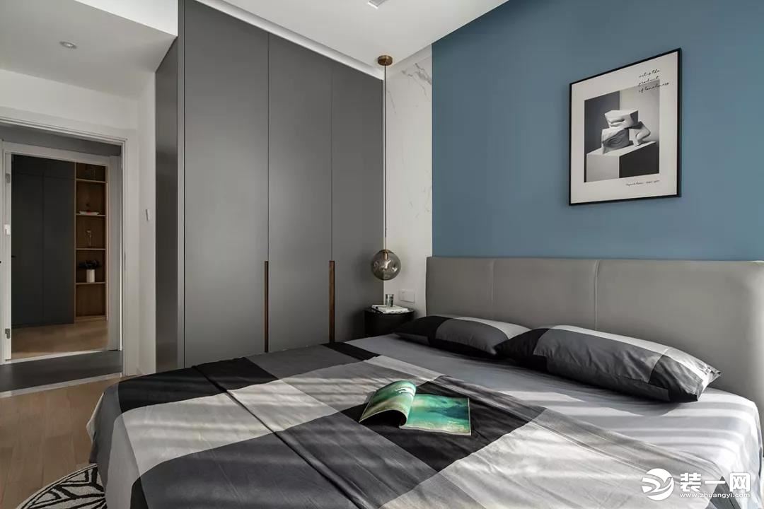 78平现代简约二居室装修设计之卧室装修效果