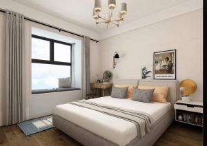 一居室小户型单身公寓轻奢风卧室床头背景墙设计