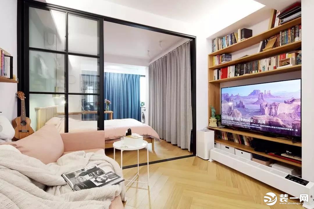 40平米长条形单身公寓设计之卧室装修效果
