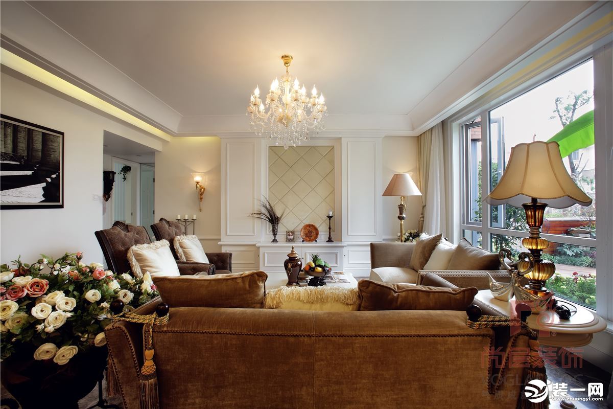 黄山尚层装饰桃花源320平米欧式风格客厅效果图