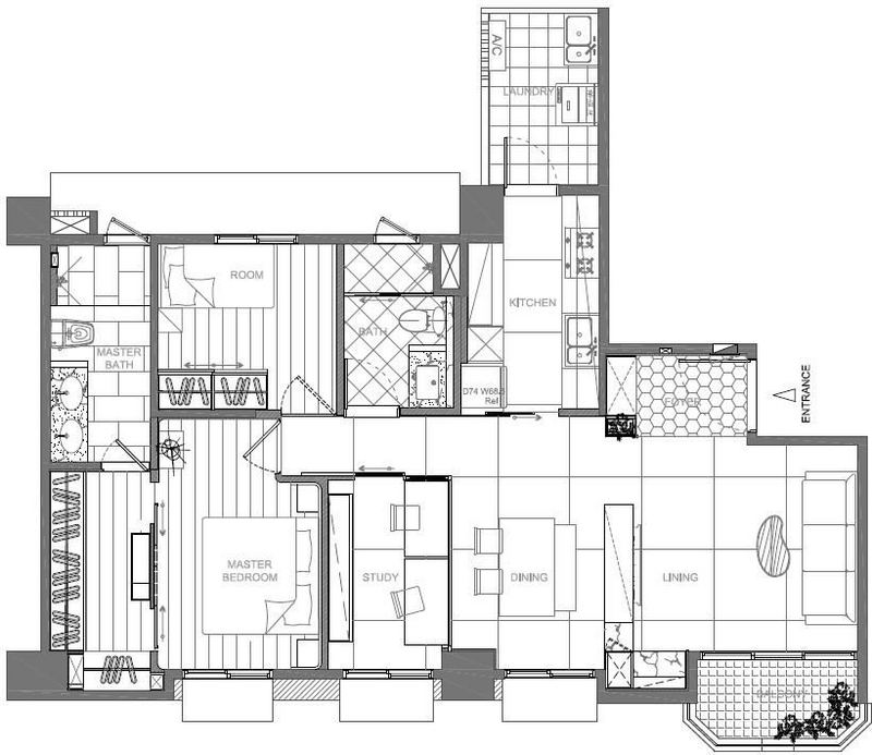 新古典装修样板房户型图