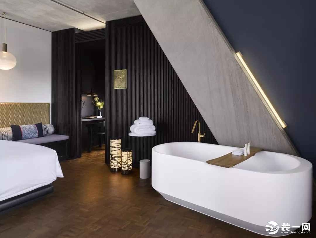 现代时尚轻奢酒店装修设计之酒店开放式浴室设计