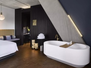 现代时尚轻奢酒店装修设计之酒店开放式浴室设计