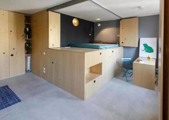 30平米单身公寓卧室装修效果图