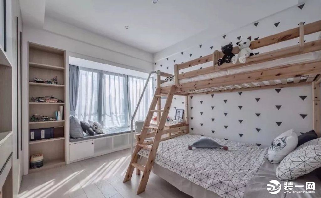 童趣又实用的上下床儿童房设计效果图