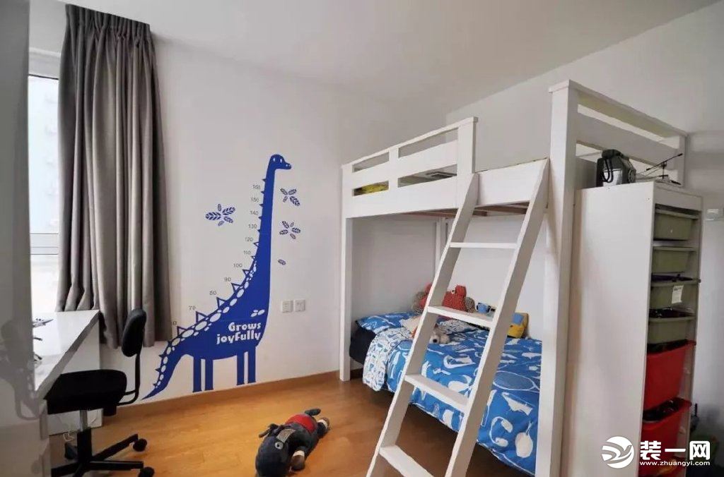 童趣又实用的上下床儿童房设计效果图