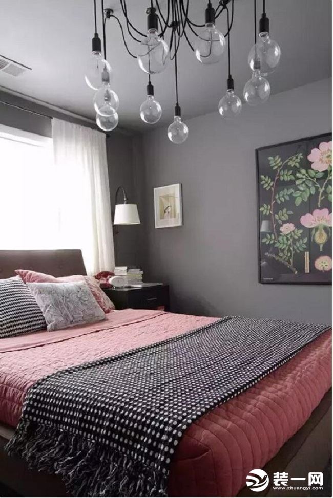 卧室装修颜色推荐之可爱粉装修效果图