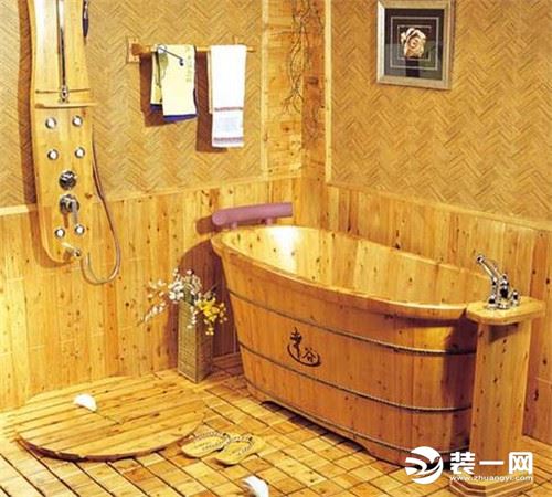 木桶浴缸图片
