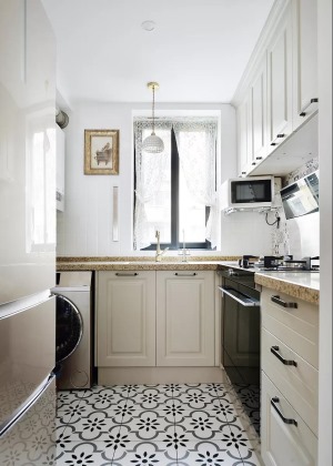 39平米法式小公寓装修设计效果之厨房装修