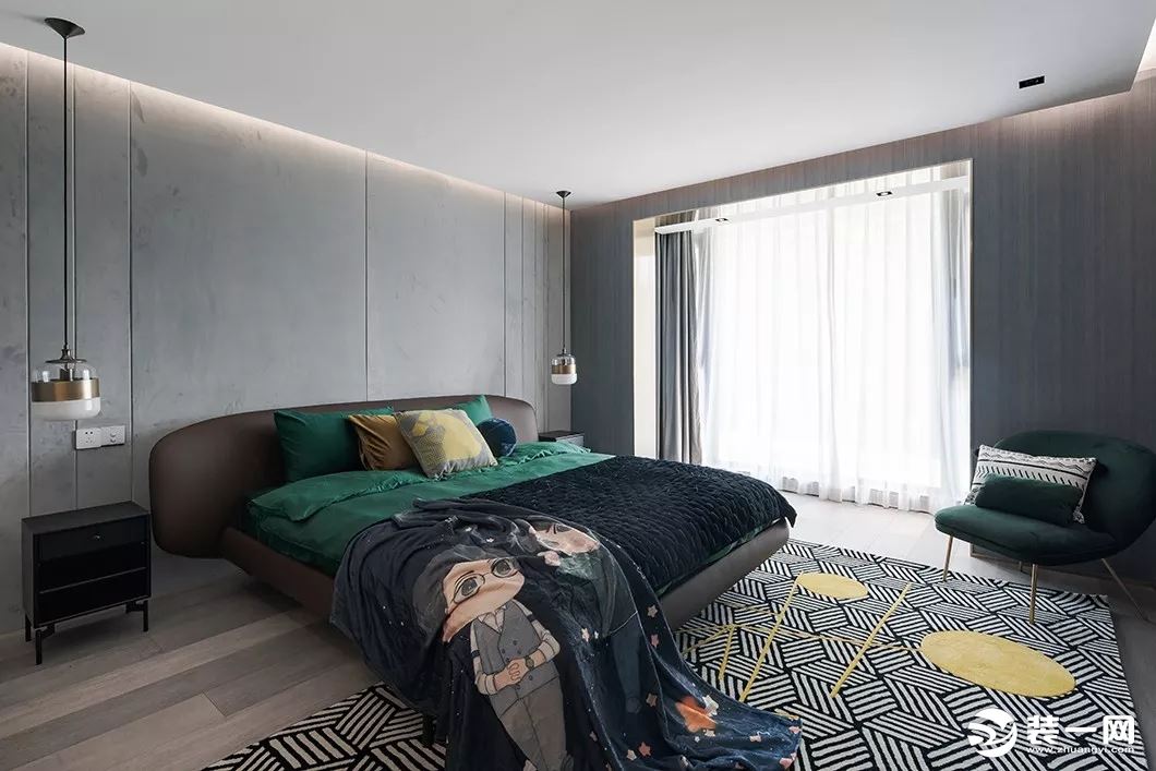 300平顶级复式别墅现代时尚装修设计之卧室装修效果