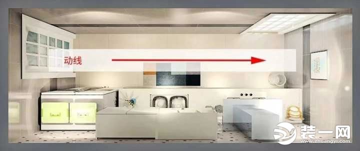 一字型厨房橱柜设计效果图