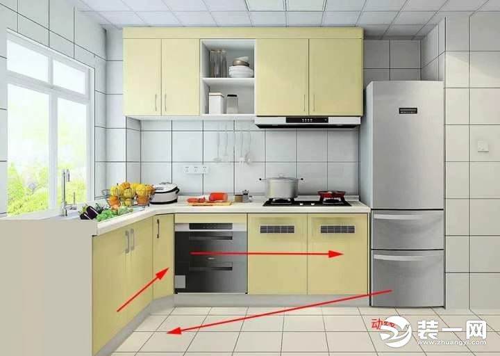 L型厨房橱柜设计效果图