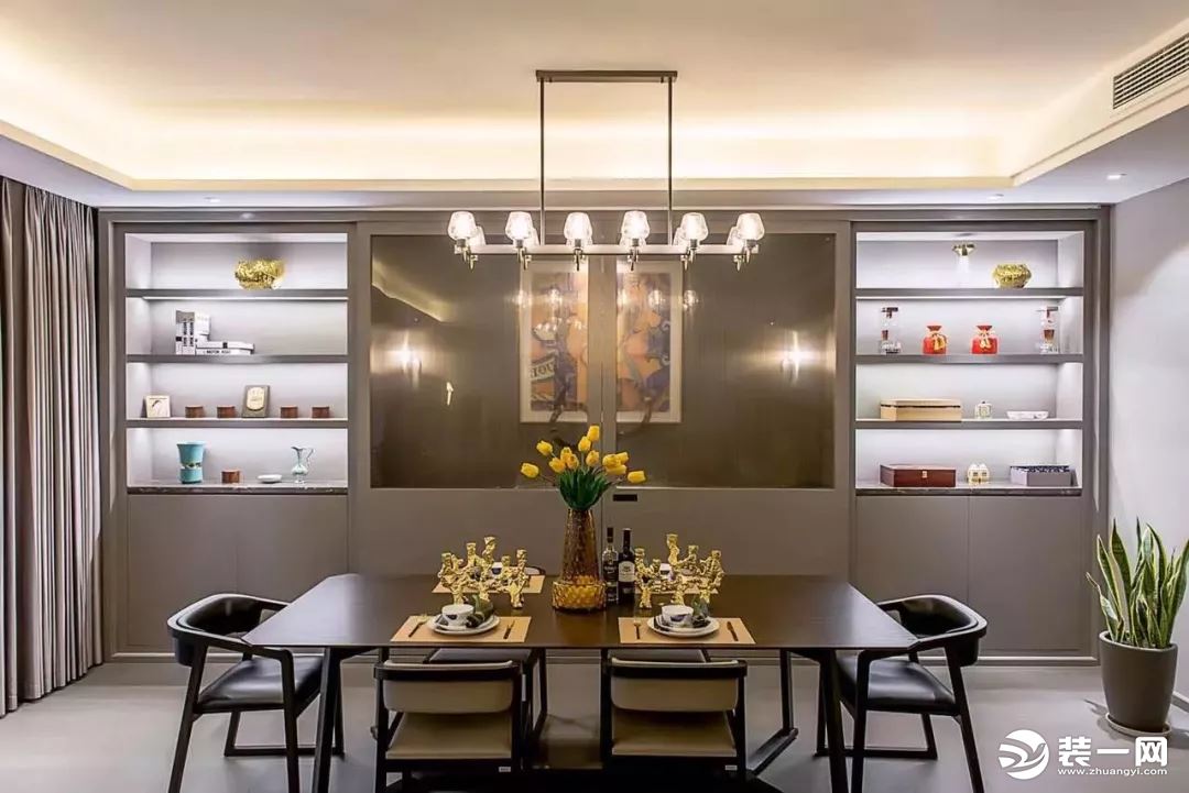 南昌康之居装饰现代简约风格装修案例 餐厅设计简洁明了