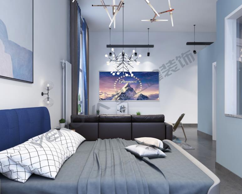 单身公寓loft户型卧室装修效果图