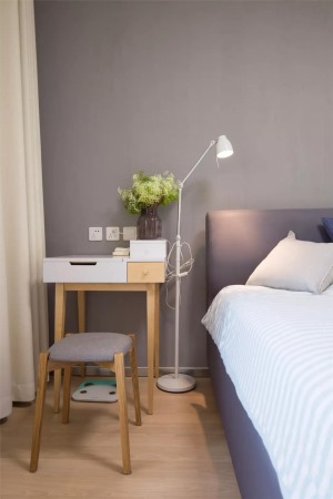 55平米单身公寓室内设计效果之卧室