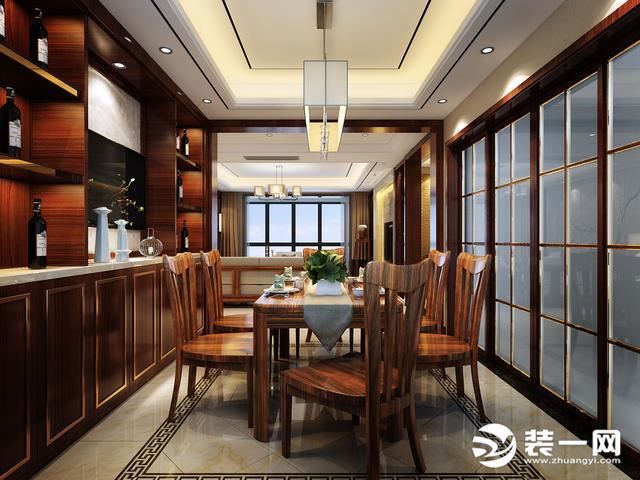 新中式餐厅装修风格示例效果图