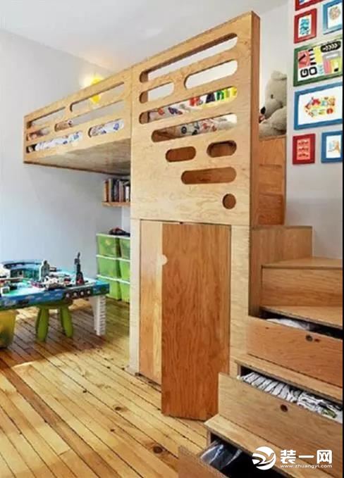 小户型卧室高台床设计图片