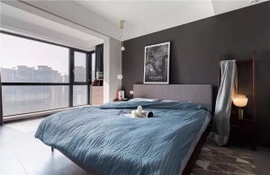 130平现代轻奢大三居装修设计效果图之卧室