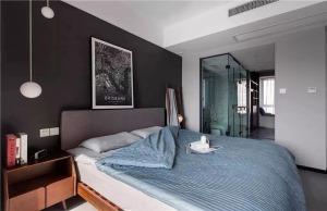 130平现代轻奢大三居装修设计效果图之卧室