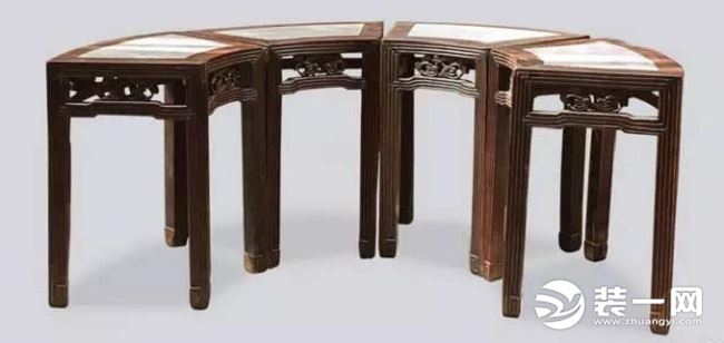中国古典家具椅子扇形凳