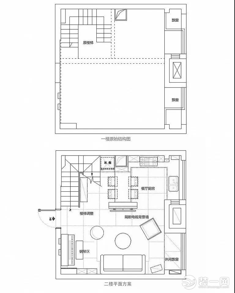 遵义丰立装饰简居90平米复式楼户型图