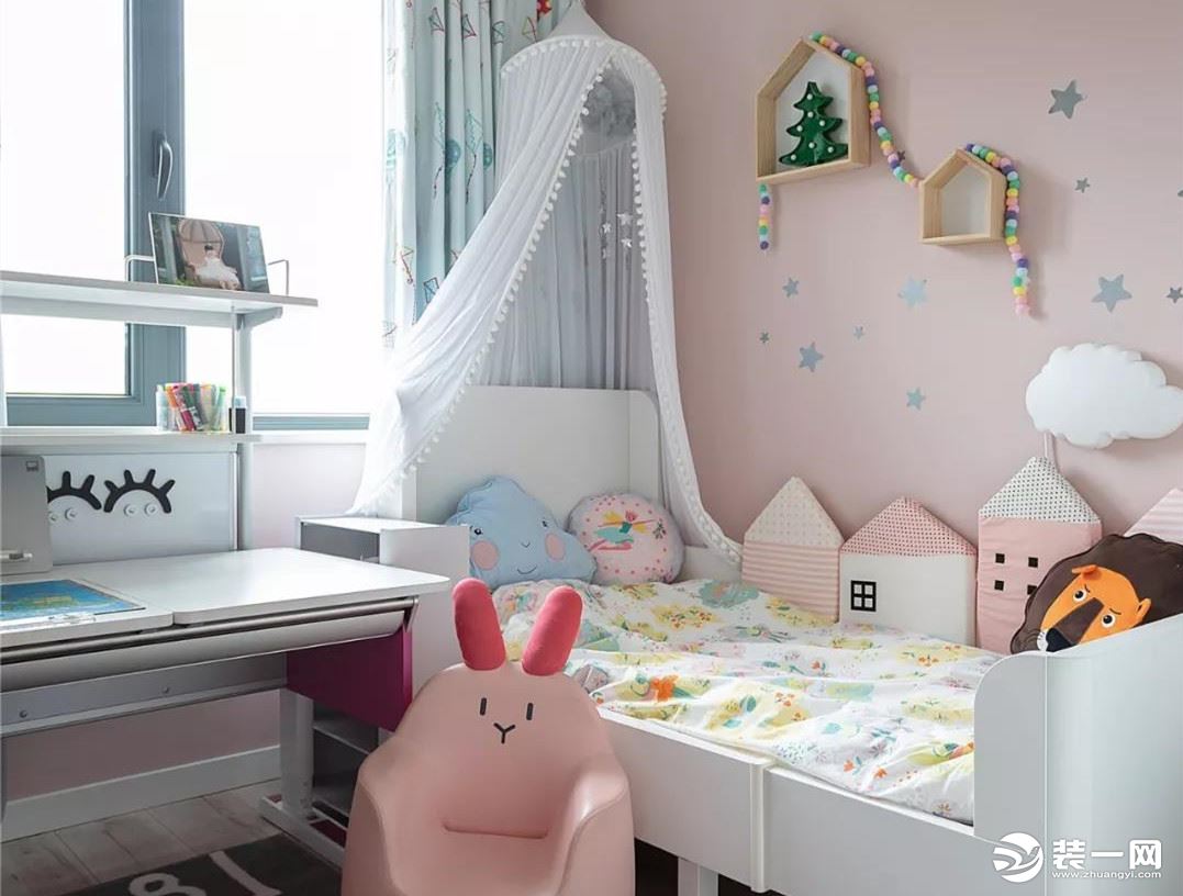 西宁美平方装饰幸福城130平米轻奢美式风格儿童房效果图