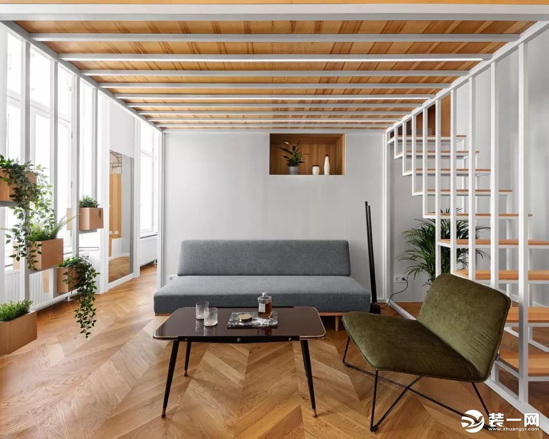 60平loft公寓简约创意设计之客厅