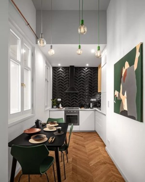 60平loft公寓簡約創意設計之餐廳