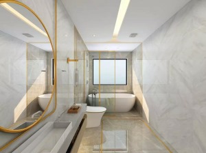 新中式高端住宅装修设计卫生间装修效果图