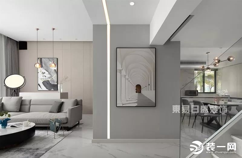 西宁东易日盛装饰200平米现代简约风格客厅效果图