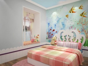 儿童房卧室背景墙壁画
