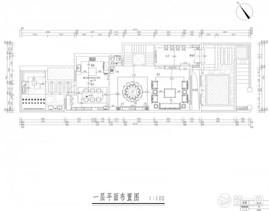 东莞东易日盛装饰绿茵温莎堡430平米别墅户型图