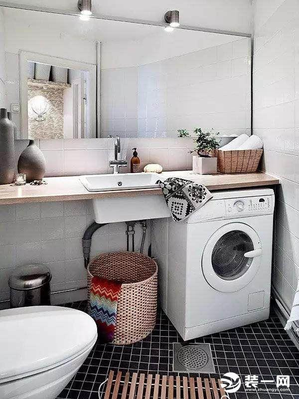 卫生间滚筒洗衣机效果图